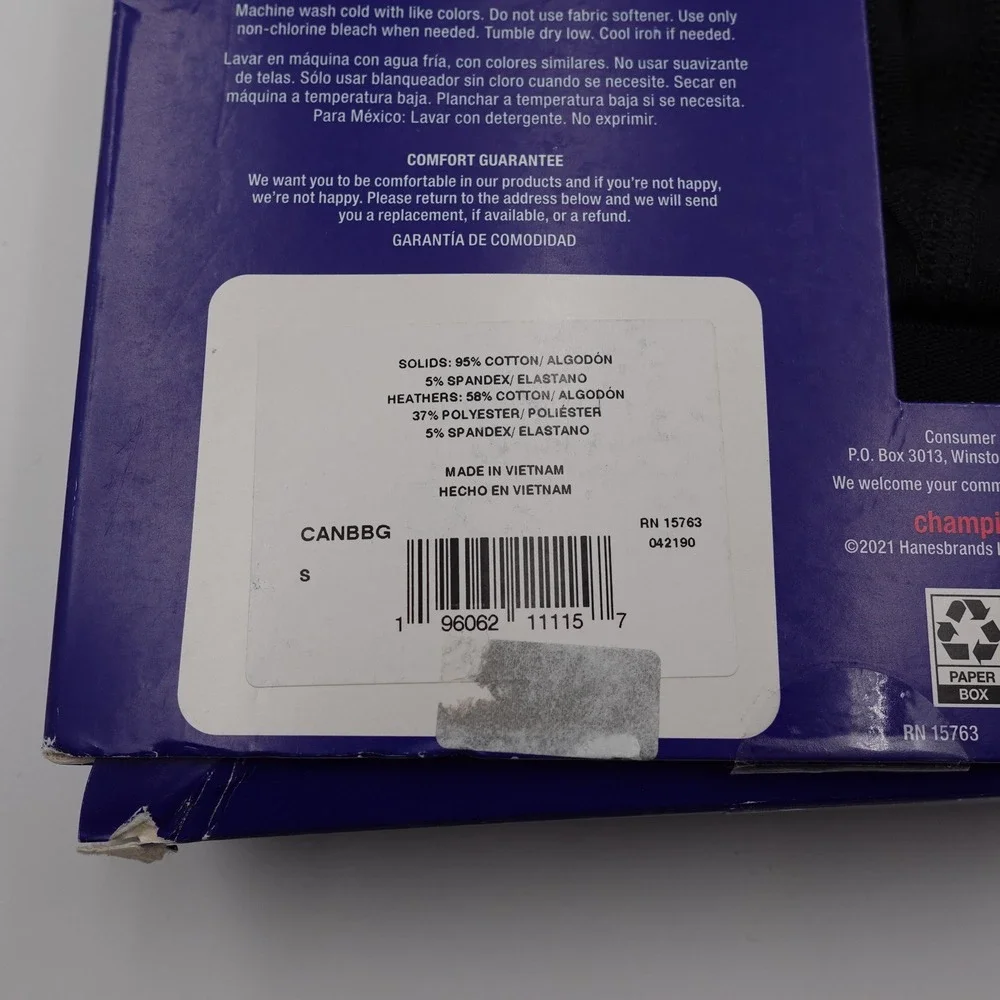 Champion Boxer Briefs Mens S Black Grey 3-Pack Cotton Stretch Everyday CANBBG